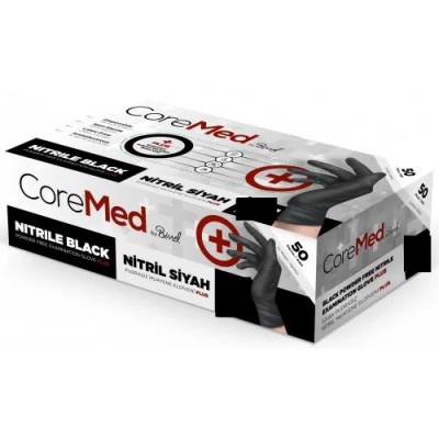CoreMed Ultra Extra Kalın Siyah Nitril Eldiven 1 KOLİ 20 PAKET HER PAKET 50 ADET  CoreMed Ultra Extra Kalın Siyah Nitril Eldiven 1 KOLİ 20 PAKET HER PAKET 50 ADET