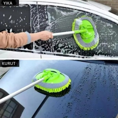 Mikrofiber Çok Fonksiyonlu Teleskopik Sopalı Oto Araba Yıkama Temizleme Fırçası Mopu
