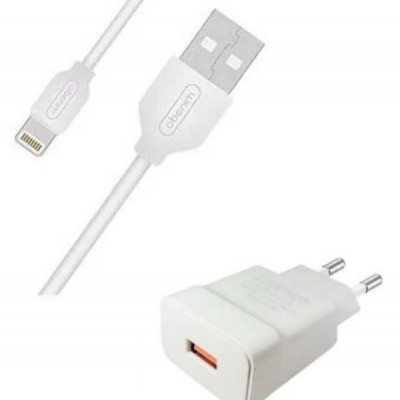 APPLE UYUMLU USB ŞARJ BAŞLIĞI VE KABLO SETİ 3,1 A / 1 MT KABLO